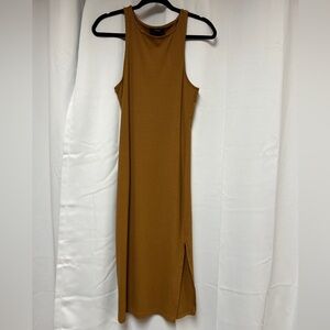 Bodycon Tank Midi Dress with Side Slit